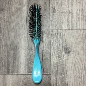 Avon Vintage Turquoise Blue Styling Smoothing Hair Brush  Thumb Grip 8.5